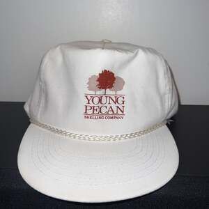 Vintage Young Pecan Company Agriculture Rope Adjustable Baseball Hat Cap